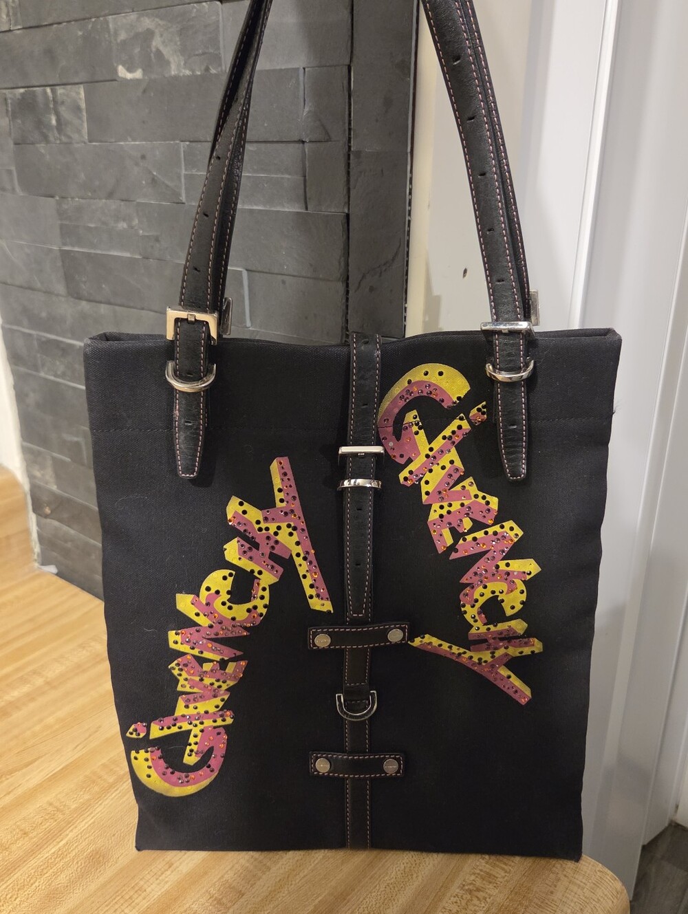 Givenchy EUC Black Tote with Buckle Strap SUPER UNIQUE